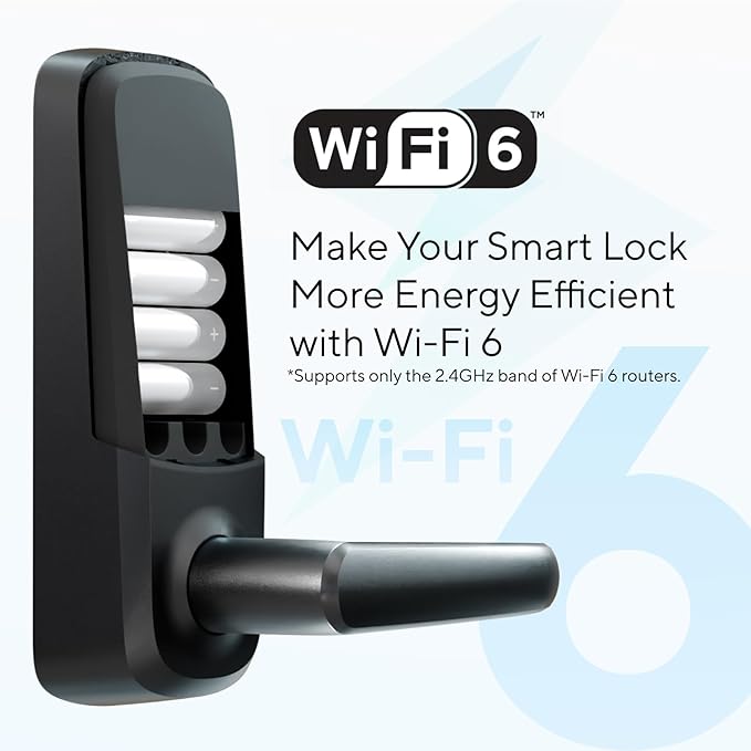 ULTRALOQ Latch 5 World's First Built-in WiFi Smart Lock with Fingerprint, 5-in-1 Keyless Entry Door Lock with Touch Digital Keypad, App Control, Black