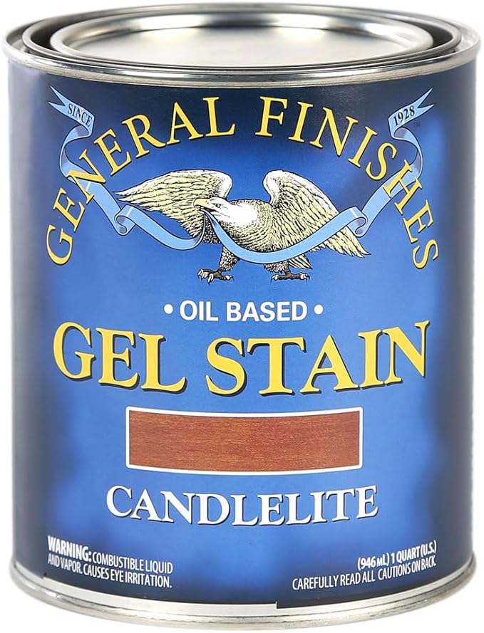 General Finishes Oil Base Gel Stain, 1 Quart, Candlelite