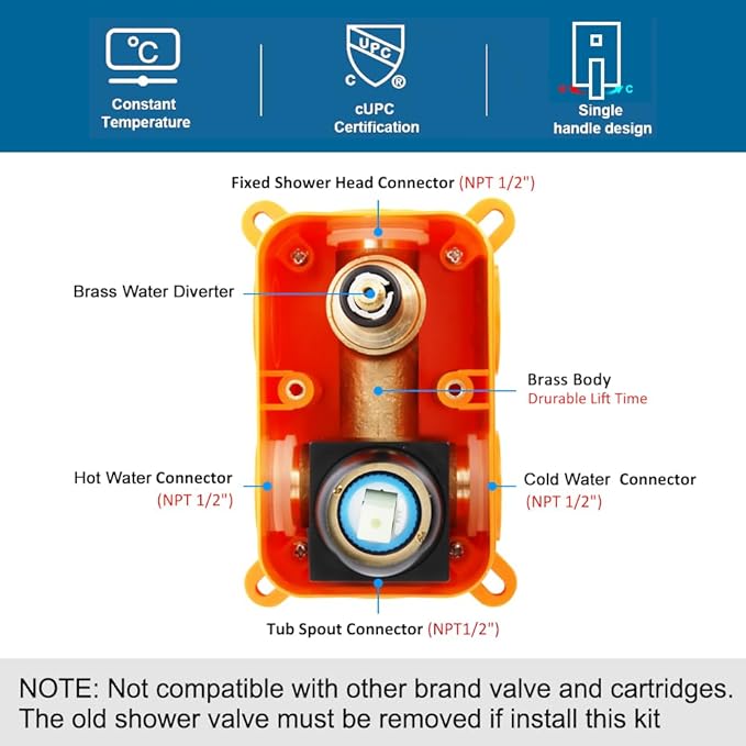 POP SANITARYWARE Matte Black Shower Tub Faucet Set Bathroom Rain Shower System with Tub Spout Wall Mounted Rainfall 12 Inch Shower Head and Handle Set Include Shower Valve and Trim Kit