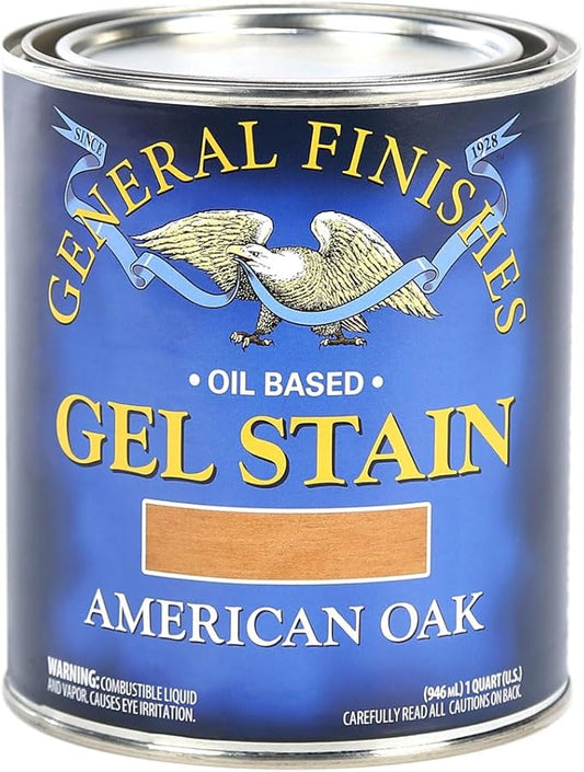 General Finishes Oil Base Gel Stain, 1 Quart, American Oak
