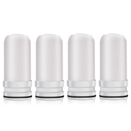 ACF Replacement Filters for LCF Faucet Mount Filter, Advanced Activated Carbon Fiber(ACF), Reduce Chlorine (taste and odor), Lead, Last Up to 6 Months (4 Pack)