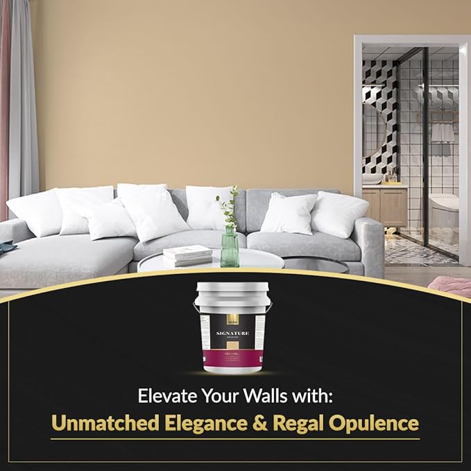 EVOLVE Signature Paint & Primer: Luxury Paint & Primer for Indoor & Outdoor Surfaces, Minimal Odor, Eggshell Sheen (Camel Brown, 5 Gallon)