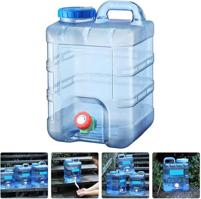 INOOMP Big Water Bottle 2 Gallon Water Jug 10l Camping Water Gallon with Spigot Handle Design Water Jug Camping Water Tank Carrier Container Camping Water Big Water Bottle 2 Gallon Water Jug