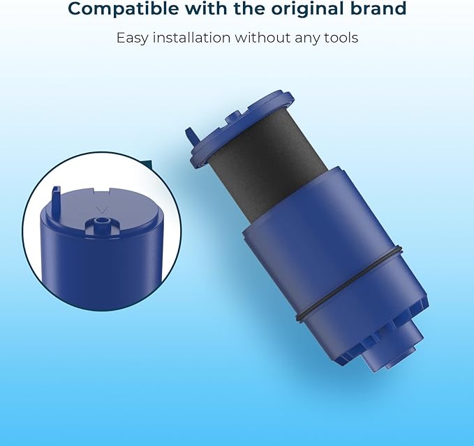 Crystala Filters Compatible with PUR® water filter replacement, Pur filter replacement faucet compatible with All PUR®, RF9999® and RF-3375, Pur filter replacement faucet, 3 Pack