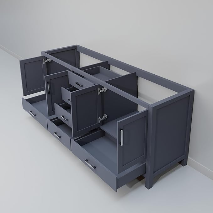 Big Sur 72 in. W X 22 in. D Dark Grey Double Bath Vanity Cabinet Without Countertop