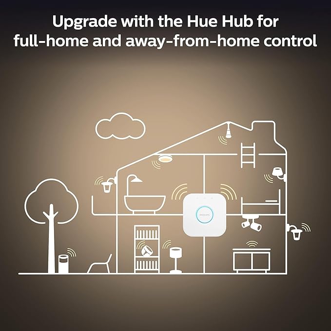 Philips Hue White Ambiance BR30 LED Smart Bulbs (Bluetooth Compatible), Compatible with Alexa, Google Assistant, and Apple HomeKit, 1-Pack