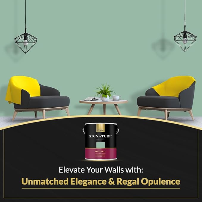 EVOLVE Signature Paint & Primer: Luxury Paint & Primer for Indoor & Outdoor Surfaces, Minimal Odor, Eggshell Sheen (Pistachio Green, 1 Gallon)