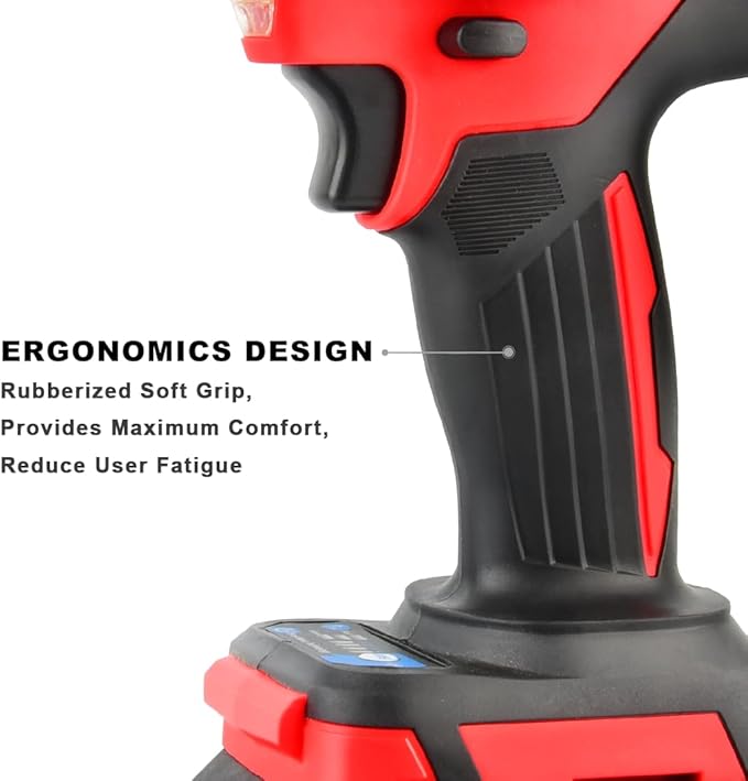 Cordless Impact Wrench Kit 1/2 inch,Electric Powerful Brushless Motor 20V Max Rechargeable Lithium-Ion Battery with Charger 6pcs Sockets Cordless Wrench Kit