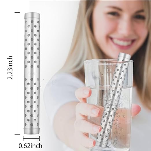 2pack Alkaline Water Stick PH Alkalizer Ionizer Stainless Steel Hydrogen Minerals Wand Water Purifier Filter