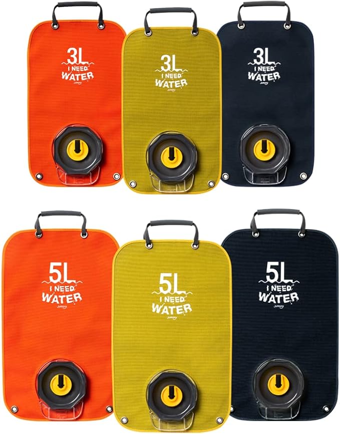 Camping Water Bag, Collapsible Militeries material Water Bladder, Outdoor Traveling Camping Water Storage, Wide Mouth, Washable Reusable BPA Free (0.8Gallon/3L) (WATER NAVY)