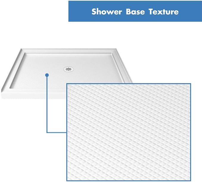 DreamLine SlimLine 32 in. D x 32 in. W x 2 3/4 in. H Center Drain Single Threshold Shower Base in White, DLT-1132320