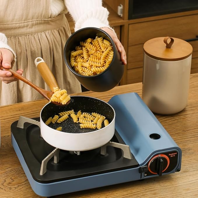 Large Ceramic Storage Jars, Modern Elegant Highly Polished Airtight Gorgeous Storage Canisters with Wooden Lid Food Storage Jar for Kitchen Spice Tea Vanilla Sugar Coffee Beans (Black)