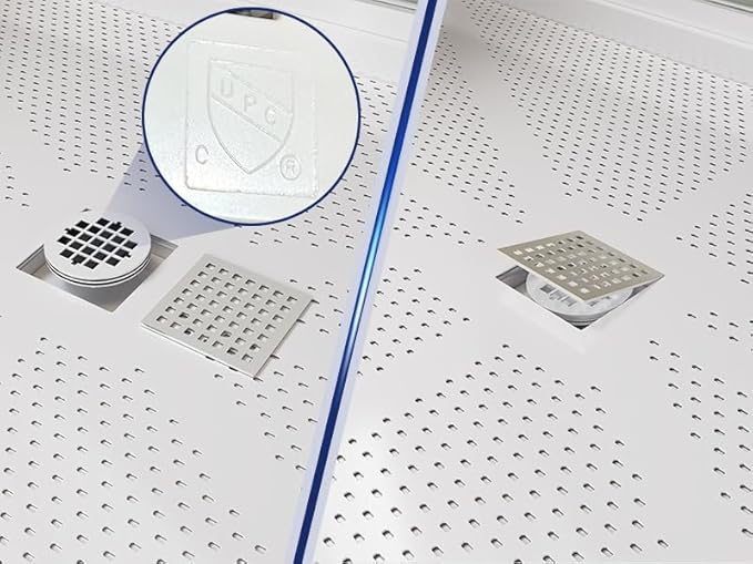 60"×36" Shower Base with Central Drain - Heavy-Duty Solid Surface Construction, 3" Barrier-Free Threshold & Slip-Resistant Textured Floor