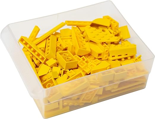 Akro-Mils 44-Drawer Plastic Drawer Storage Cabinet for Garage Organization, Bead Organizer, Building Bricks Storage, Teacher Toolbox, Makeup Organizer, 20-Inch W x 6-Inch D x 16-Inch H, 10144 Yellow