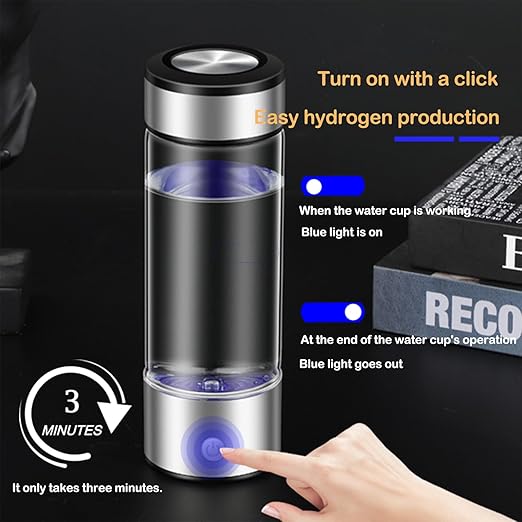 Hydrogen Water Bottle, Hydrogen Water Bottle Generator, Portable Water Electrolysis Cups, for Home, Travelling and Office