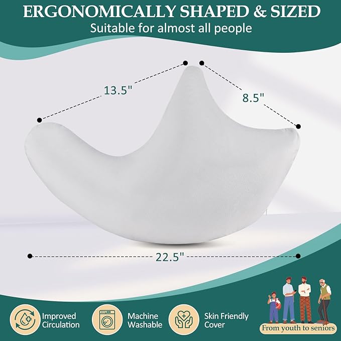 HARBOREST Shoulder Surgery Pillow - Shoulder Pillow for Shoulder Pain, Rotator Cuff Pillow for Sleeping or Sitting, Shoulder Relief Pillow (Light Grey)