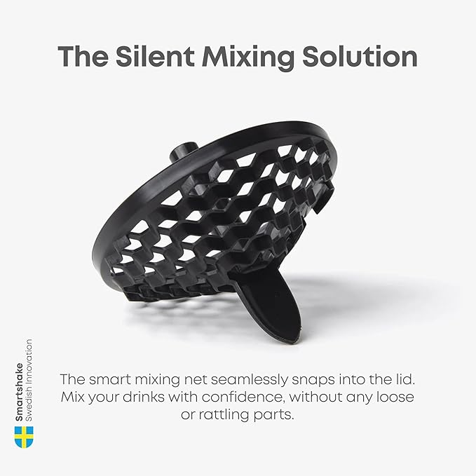 Smartshake Reforce Stainless Steel Protein Shaker Bottle 900 ml | 30 oz - Leakproof Screw-on Lid - BPA Free – Unisex - Black