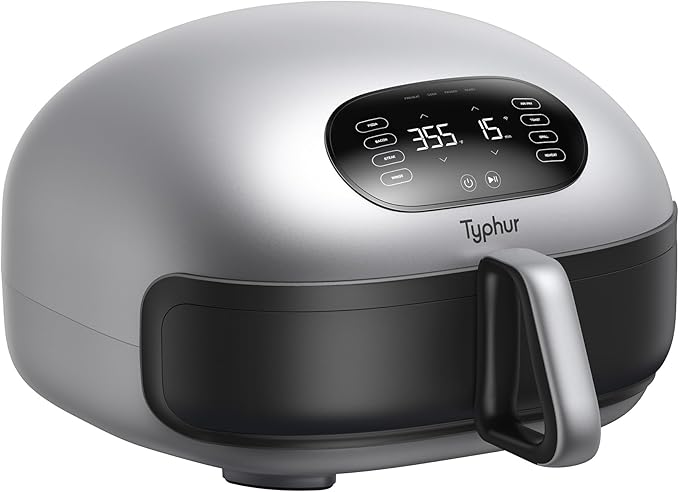Typhur Dome 2 Air Fryer, Extra Large Airfryer with Superior Airflow, Self-cleaning Smart Digital Fryer with PFAS free Basket for Quick Easy Meals, Fits a 12" Pizza or 4-Slice Toast
