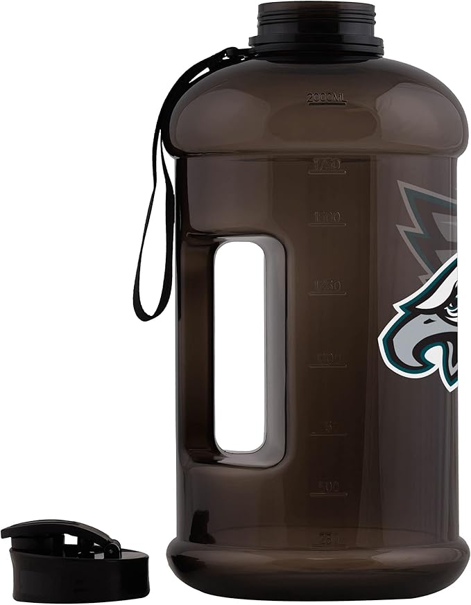 FOCO NFL Team Logo 2L Plastic Clear Large Sports Water Bottle