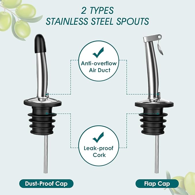 vancasso 20 Oz Ceramic Olive Oil Dispenser Bottle, Bottle Dispenser with Spout and Funnel for Kitchen,Suitable for Oil, Vinegar, Coffee Syrups & Other Liquids, White