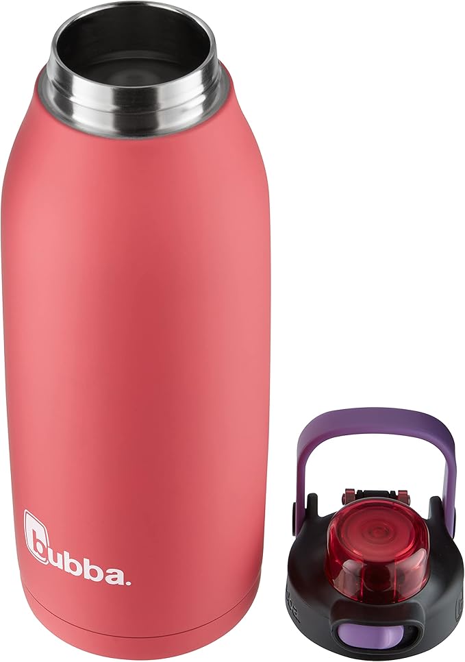 Bubba Radiant Stainless Steel Rubberized Chug Water Bottle, 40oz., Electric Berry