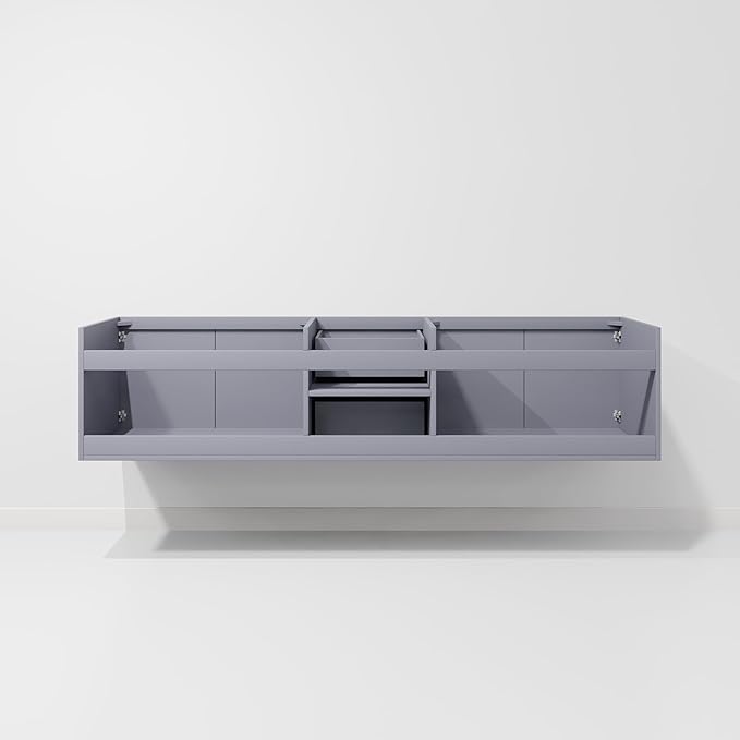 Sonoma 80 in. W x 22 in. D Dark Grey Double Bath Vanity and Carrara Marble Top