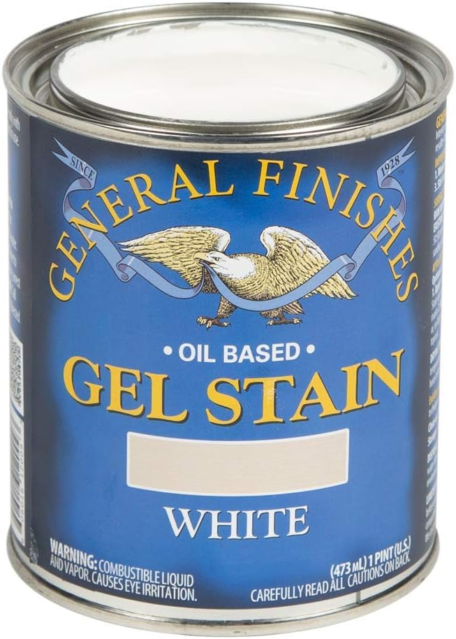 General Finishes Oil Base Gel Stain, 1 Pint, White