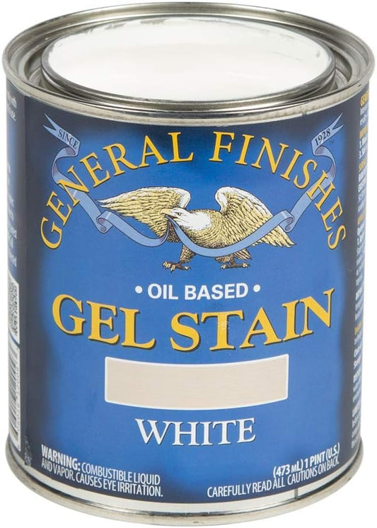 General Finishes Oil Base Gel Stain, 1 Pint, White