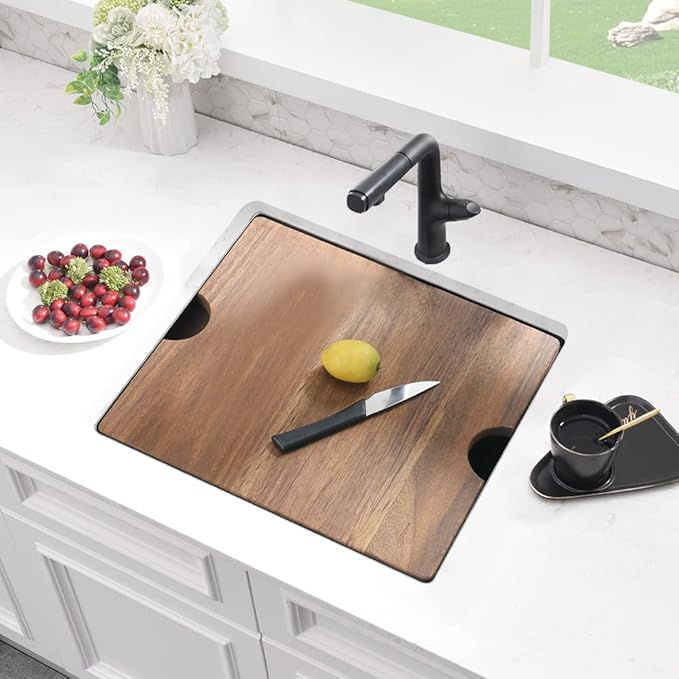 21 x 18 Inch Black Undermount Bar Sink Workstation Wet Bar Prep Kitchen 16 Gauge Single Bowl Small Kitchen Sink