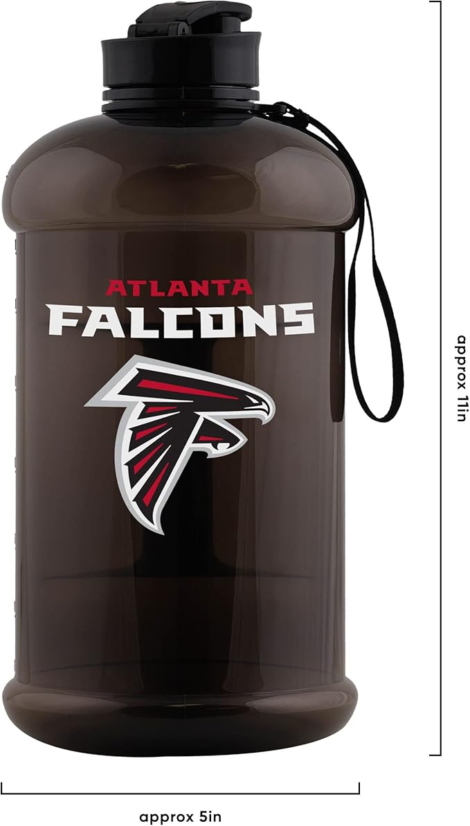 FOCO NFL Team Logo 2L Plastic Clear Large Sports Water Bottle