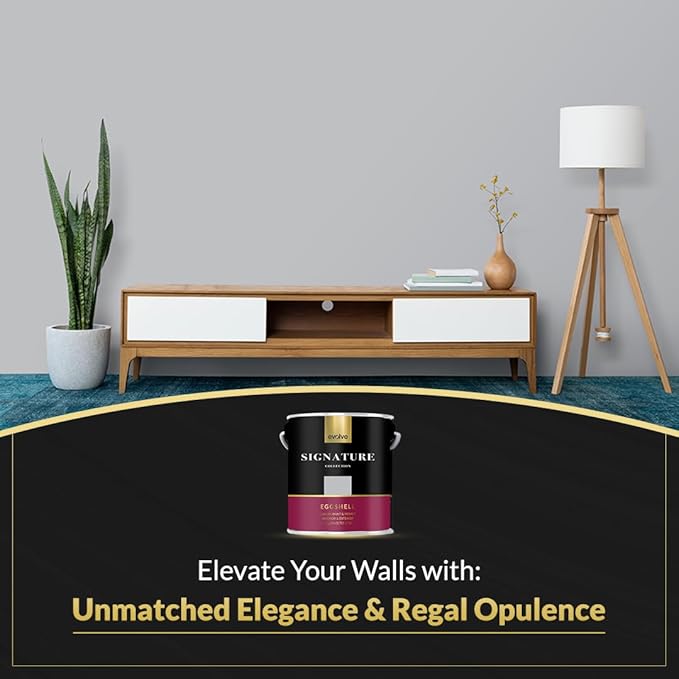 EVOLVE Signature Paint & Primer: Luxury Paint & Primer for Indoor & Outdoor Surfaces, Minimal Odor, Eggshell Sheen (Ash Gray, 1 Gallon)