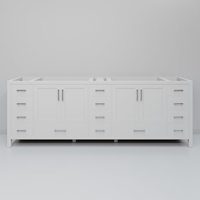 Big Sur 84 in. W X 22 in. D White Double Bath Vanity Cabinet Without Countertop