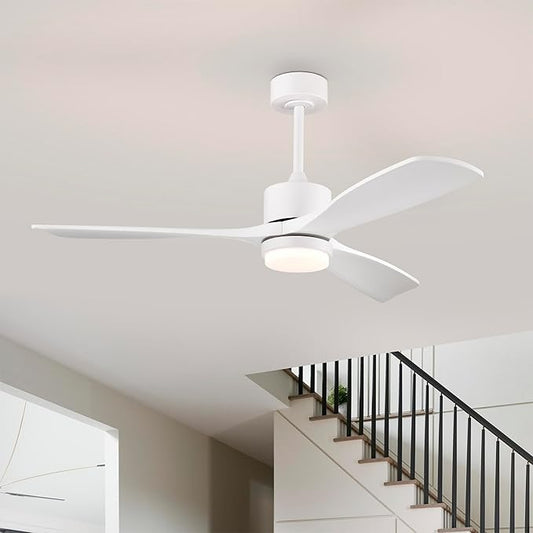 Tariq 52-inch Solid Wood and Metal Lighted Ceiling Fan with LED Lighting