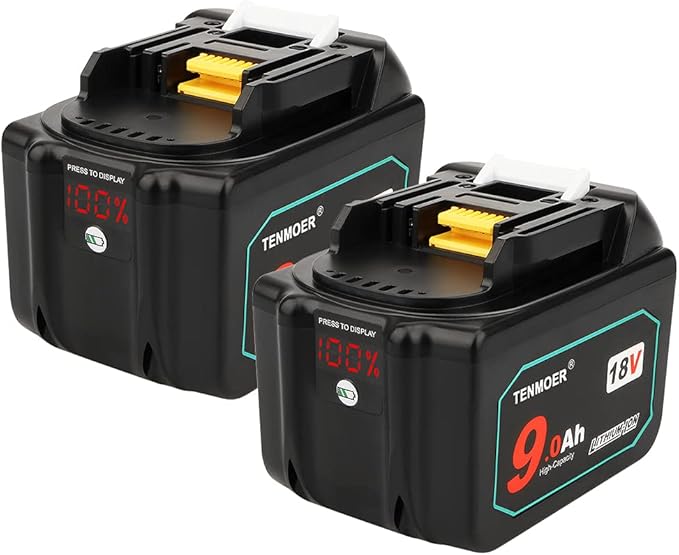 18V 9.0Ah BL1890 Replacement Battery Compatible with Makita 18V BL1830B BL1860B Cordless Drill with LED Screen Display,2-Pack