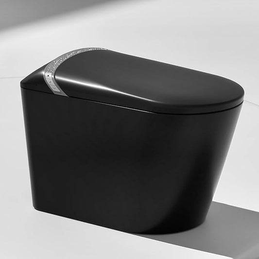 WinZo Luxury Smart Toilet with Elongated Heated Bidet Seat, Auto Flush, LED Display, Multiple Wash Modes with Starry Night Light Warm Comfort with ADA Height,Matte Black