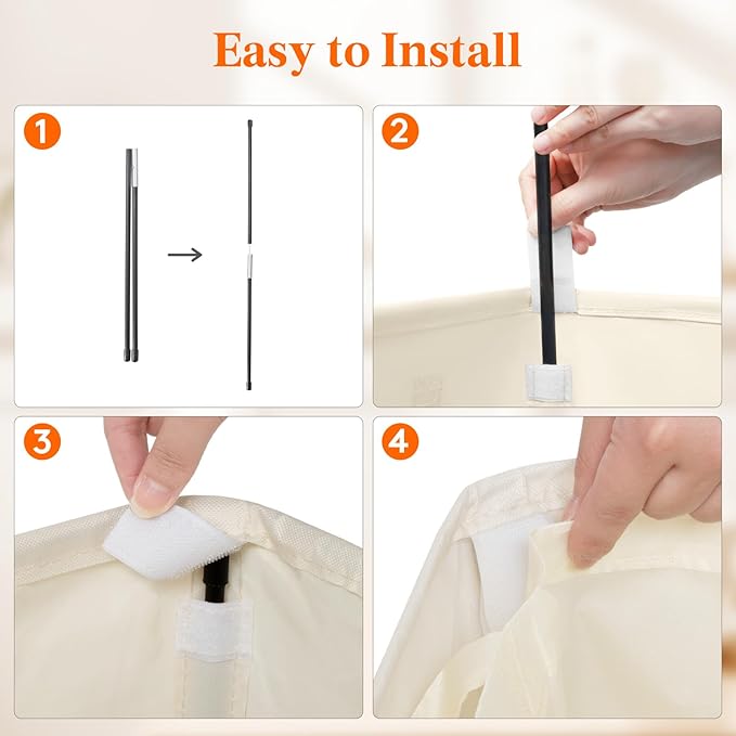 Lifewit Triple Laundry Hamper with Lid and Removable Laundry Bags, Large Collapsible 3 Dividers Dirty Clothes Basket with Handles for Bedroom, Laundry Room, Closet, Bathroom, College, 180L White