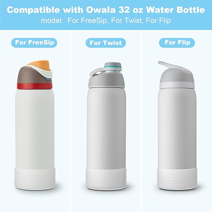 Silicone Boot for Owala Water Bottle 24 oz 32 oz 40 oz, Anti-Slip Protective Sleeve for FreeSip/Twist/Flip Stainless Steel Water Bottles Accessories