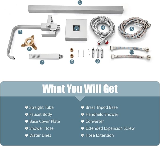 Aolemi Freestanding Bathtub Faucet Polish Chrome Floor Mount Tub Filler Brass Tap Single Handle with Hand Sprayer