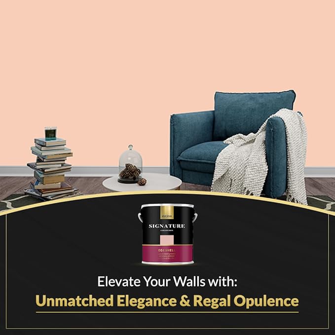 EVOLVE Signature Paint & Primer: Luxury Paint & Primer for Indoor & Outdoor Surfaces, Minimal Odor, Eggshell Sheen (Exotic Peach, 1 Gallon)