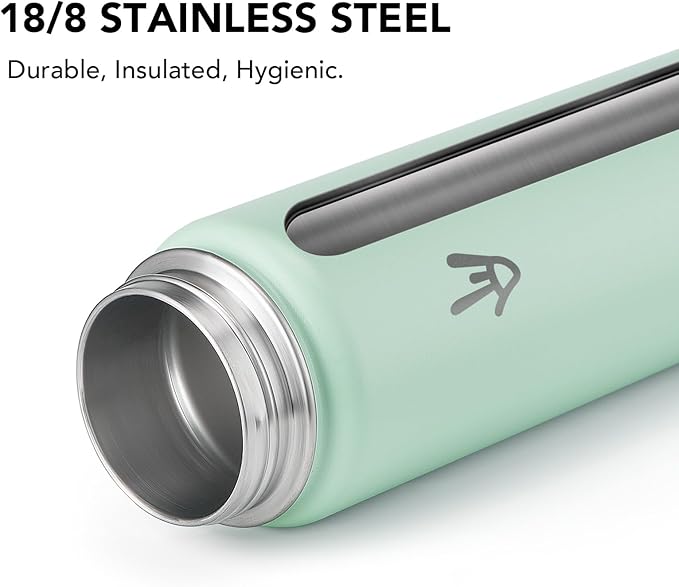 Enerbone Insulated Water Bottle, 32 oz Stainless Steel Water Bottles with Carrying Strap, Double-Wall Vacuum Insulation Thermos, Leakproof Sports Bottle with Straw, Keep Drinks Hot or Cold for Hours