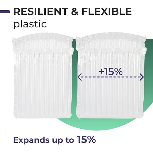 IDL Packaging Inflated 14" Laptop Protective Bags, Self Sealed, Pack of 3 - Reusable Air Column Bags for Packing, Travel and Shipping - Durable Case for Laptops and Tablets