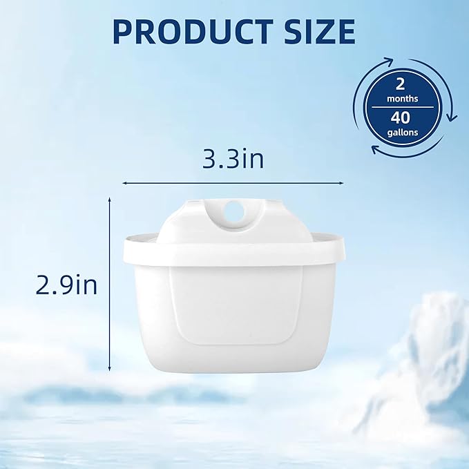 Water Filter Replacement for Mavea filters 3 pack,Compatible With Brita Mavea 1001122 Maxtra and LEVOIT Pitcher