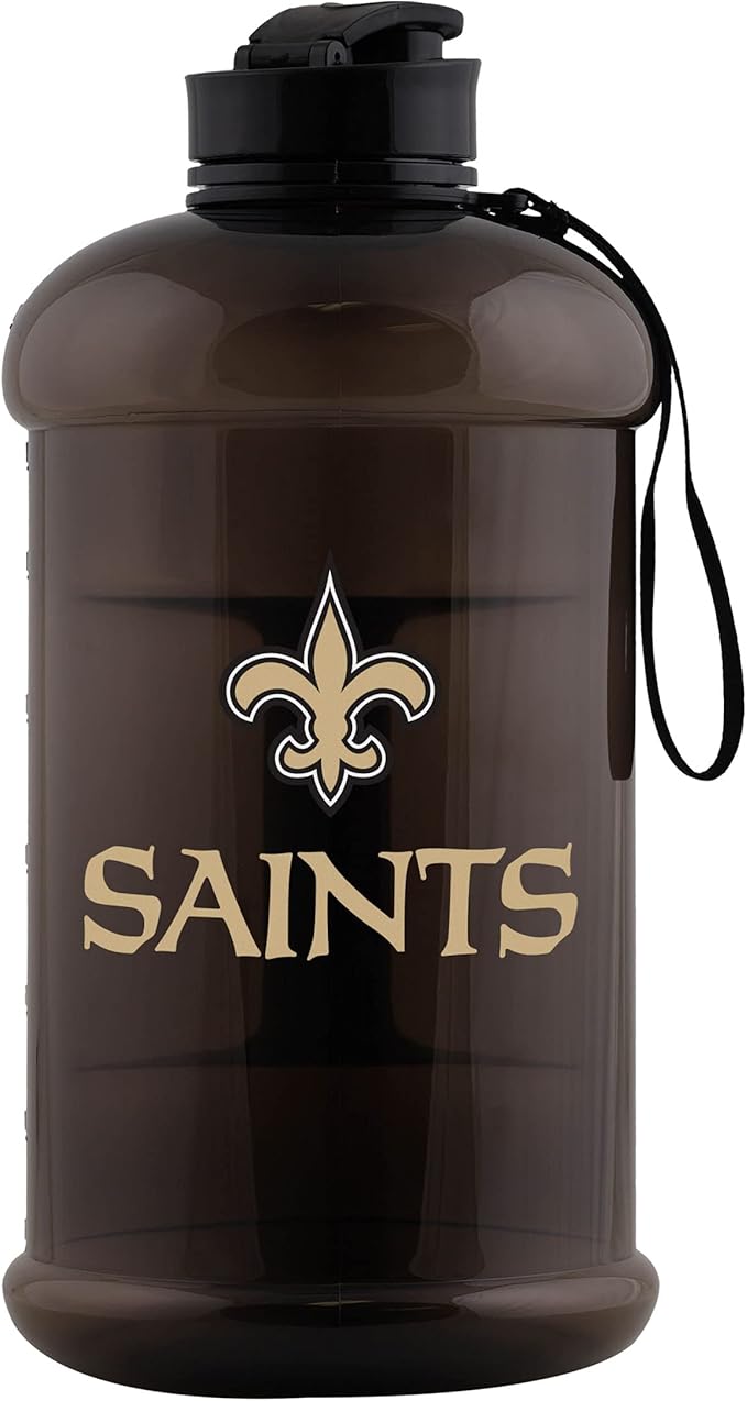 FOCO NFL Team Logo 2L Plastic Clear Large Sports Water Bottle