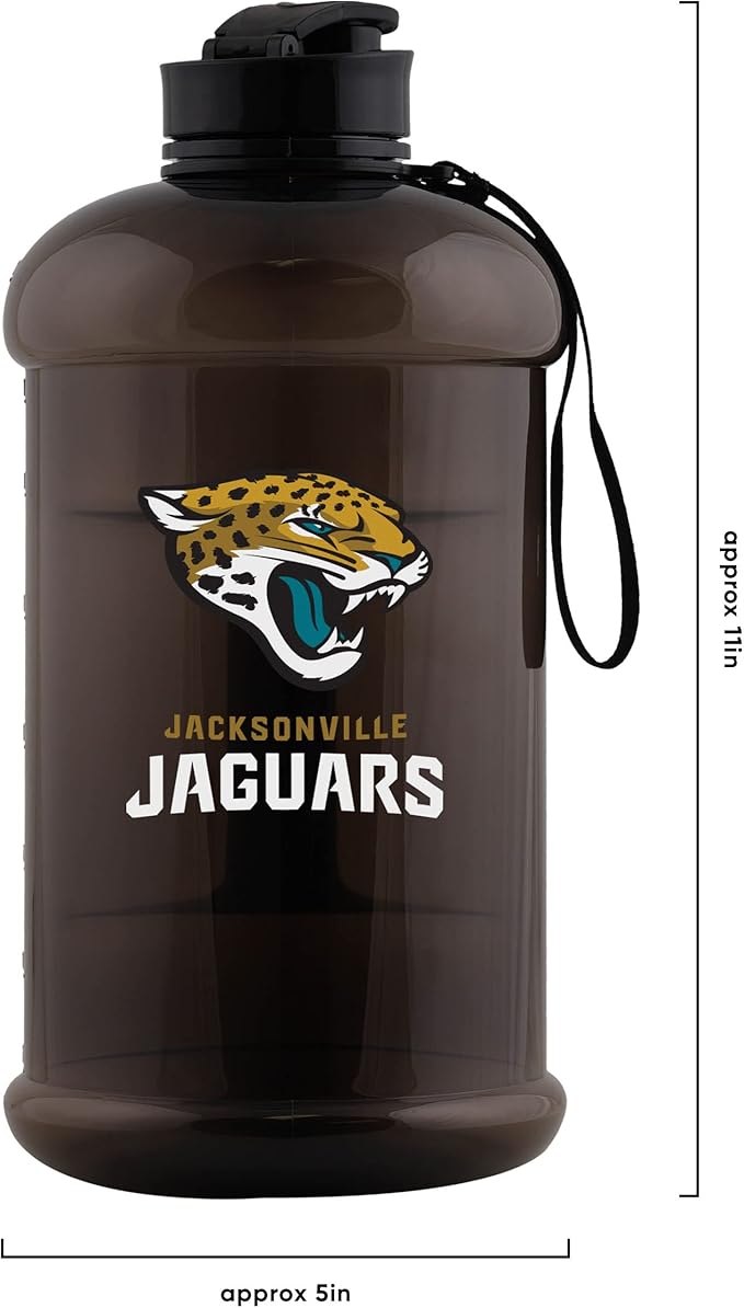 FOCO NFL Team Logo 2L Plastic Clear Large Sports Water Bottle