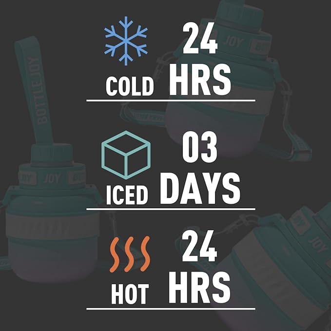 Stainless-Steel Water Bottle: Kids Water Bottle,Leakproof Lid, Perfect Sip, Double Insulated, Eco-Friendly, Dishwasher Safe & Stylish Strap, Gifts for Kids (Violet Mermaid, 16 oz)