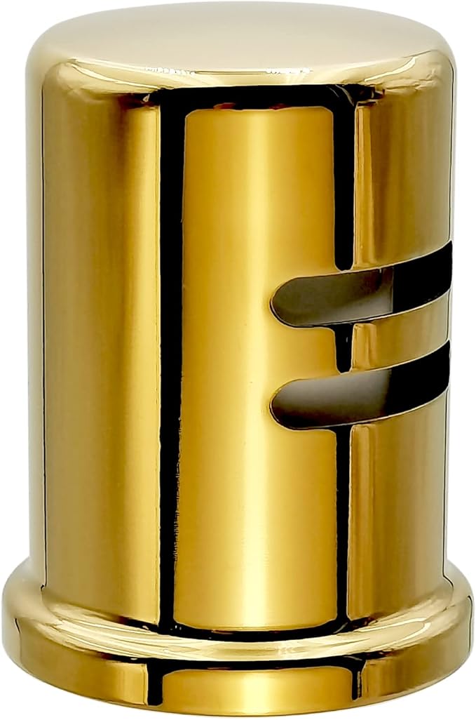 Dishwasher Air Gap Cover only, Skirted, Replacement air gap dishwasher,Solid Brass, Polished Brass Finish