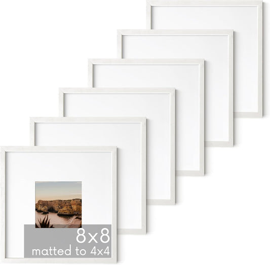 HAUS AND HUES White Square Frames Set of 6-8x8