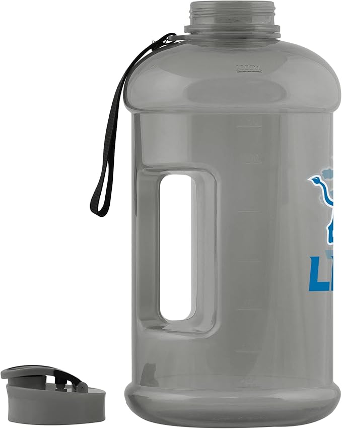 FOCO NFL Team Logo 2L Plastic Clear Large Sports Water Bottle