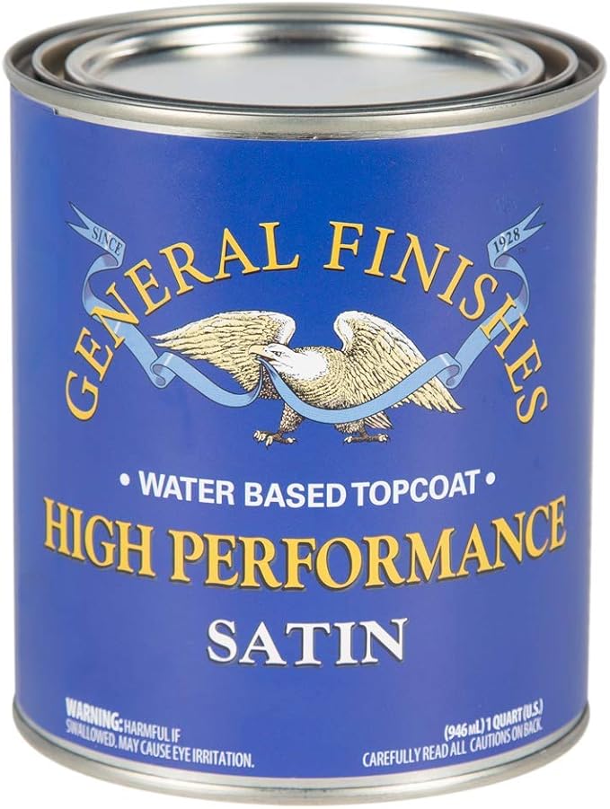 General Finishes High Performance Water Based Topcoat, 1 Quart, Satin