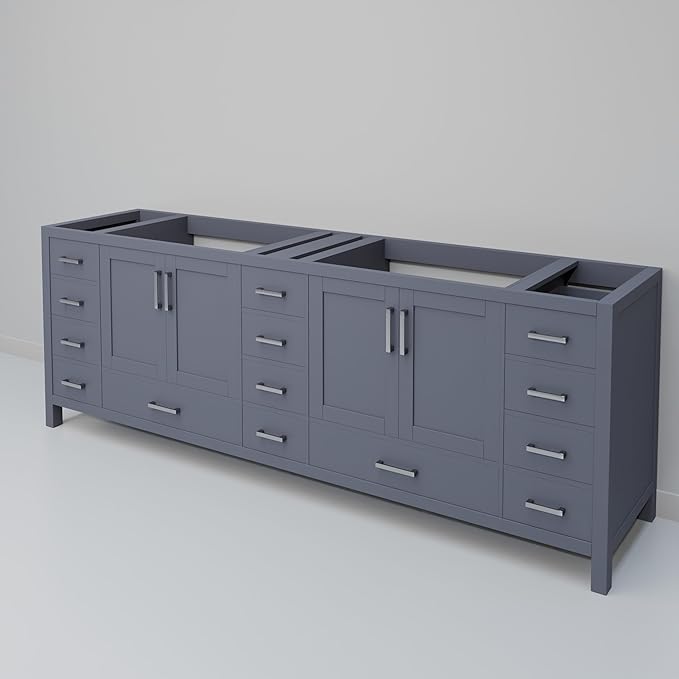 Big Sur 84 in. W X 22 in. D Dark Grey Double Bath Vanity Cabinet Without Countertop